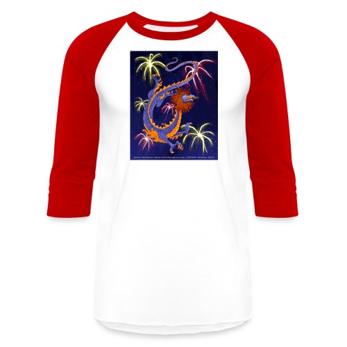 Celebration Dragon - Unisex Baseball T-Shirt