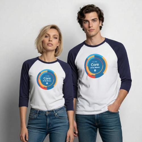 I'm the Core of My Library - Unisex Baseball T-Shirt