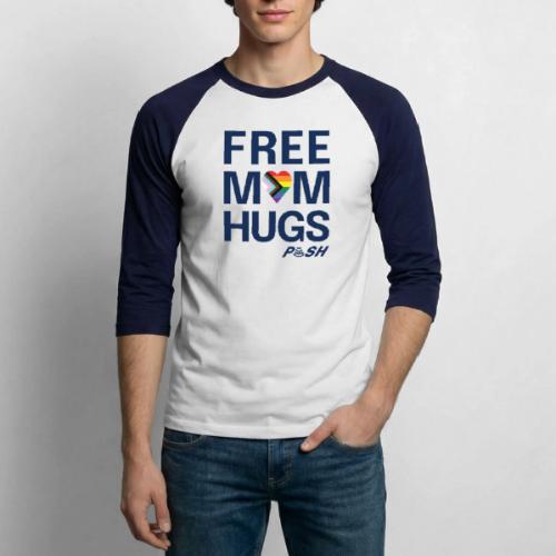 Free Mom Hugs 🏳️‍🌈🏳️‍⚧️ - Unisex Baseball T-Shirt