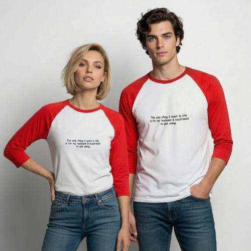 Get Along - Husband & Boyfriend - Unisex Baseball T-Shirt
