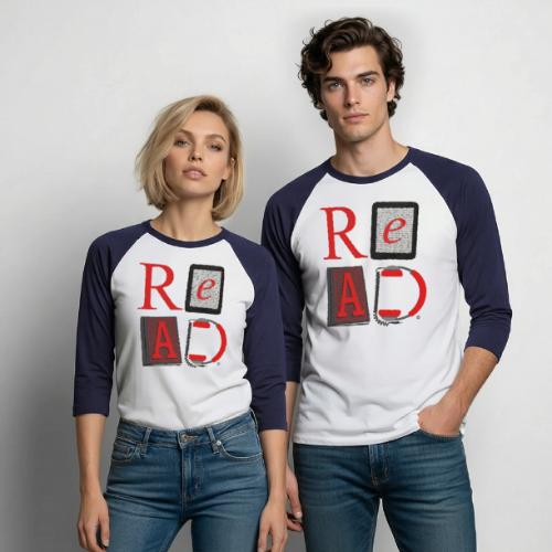 READ Your Way - Unisex Baseball T-Shirt