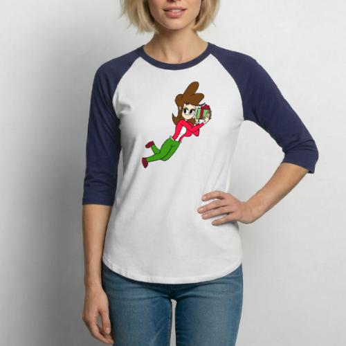 Coll Holding a Present - Unisex Baseball T-Shirt