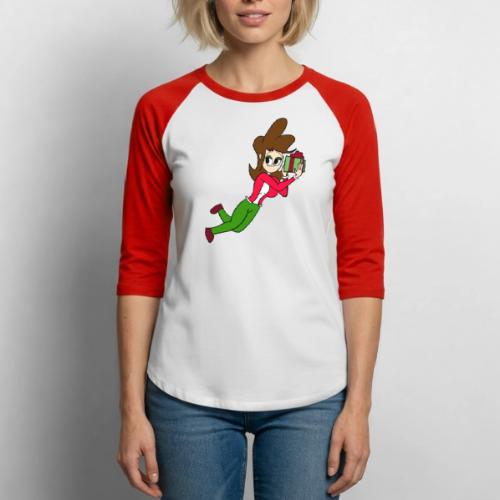 Coll Holding a Present - Unisex Baseball T-Shirt