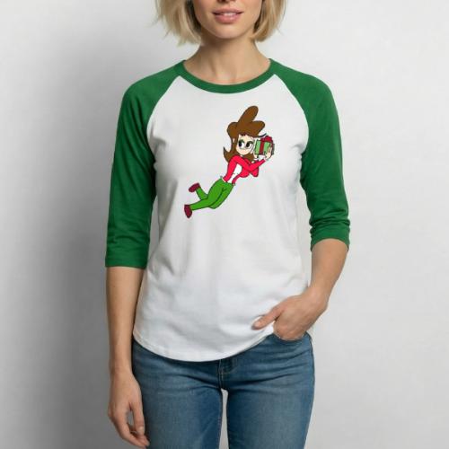 Coll Holding a Present - Unisex Baseball T-Shirt