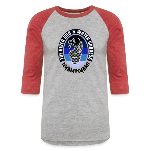 NYAMINYAMI OVARAL BLUE FRONT PRINT - Unisex Baseball T-Shirt