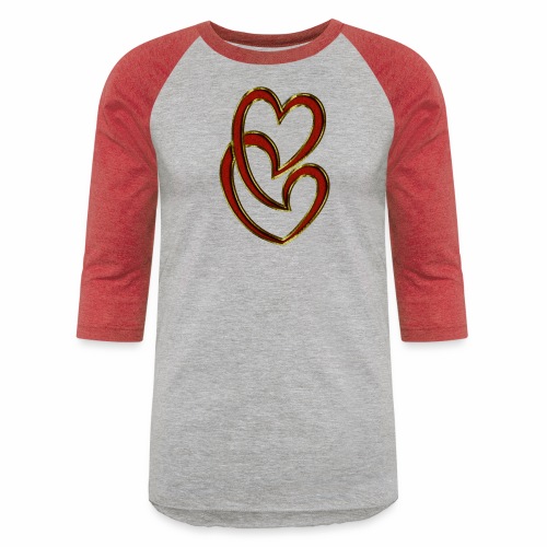 Happy Valentine s Day Two hearts as one - Unisex Baseball T-Shirt