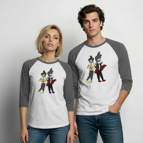 Vampire Coll and Zombie Dersy - Unisex Baseball T-Shirt