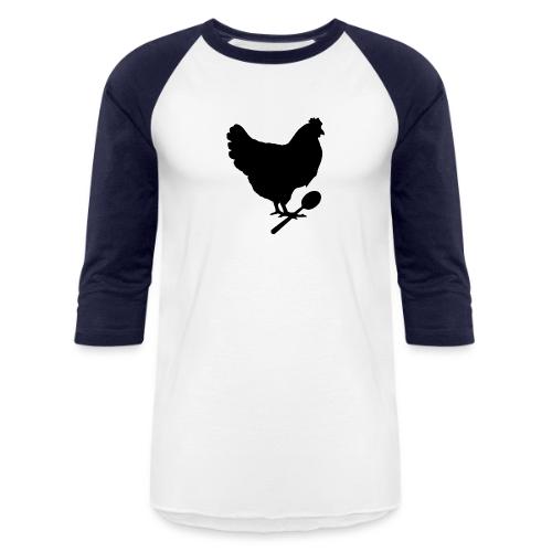 Cosmopolitan Cornbread Hen & Spoon Logo - Unisex Baseball T-Shirt