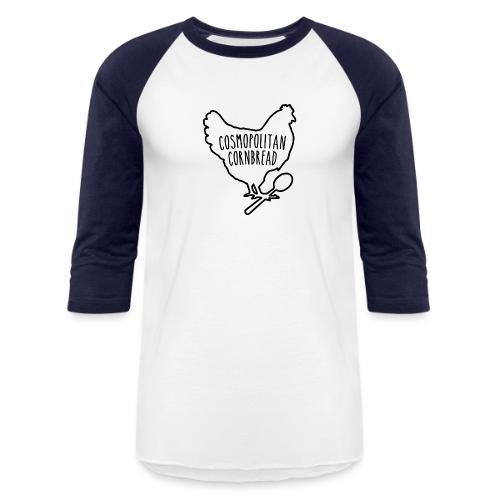 Cosmopolitan Cornbread Hen & Spoon Logo - Unisex Baseball T-Shirt