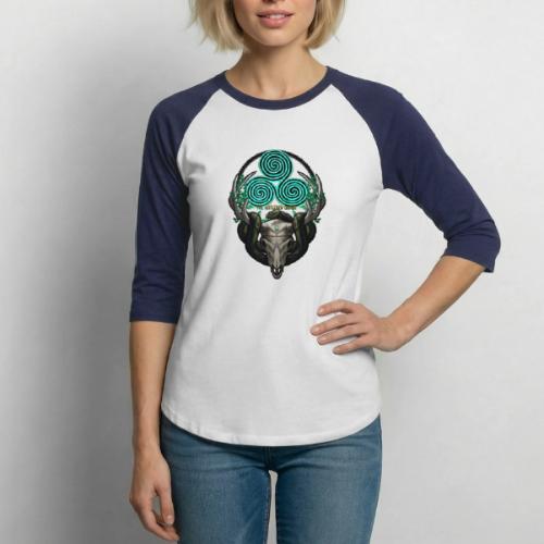 The Antlered Crown (Color Text) - Unisex Baseball T-Shirt