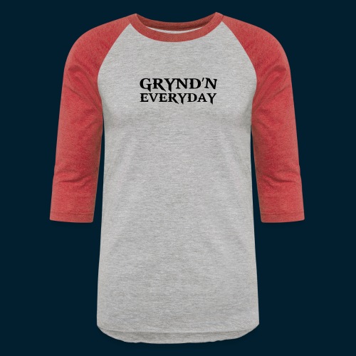 Grynd'N Blk Logo - Unisex Baseball T-Shirt