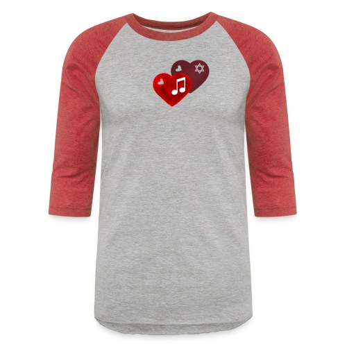 JEWISH MUSIC LOVE HEARTS t - Unisex Baseball T-Shirt
