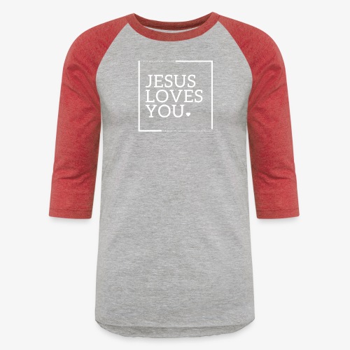 Jesus Loves You Heart- Schoolhouse Rocked Podcast - Unisex Baseball T-Shirt