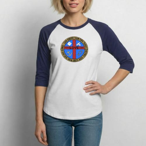 Five Solas Faith Hope Love Shirt–Christian Symbols - Unisex Baseball T-Shirt