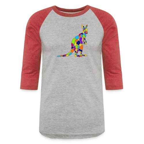 Art Deco kangaroo - Unisex Baseball T-Shirt