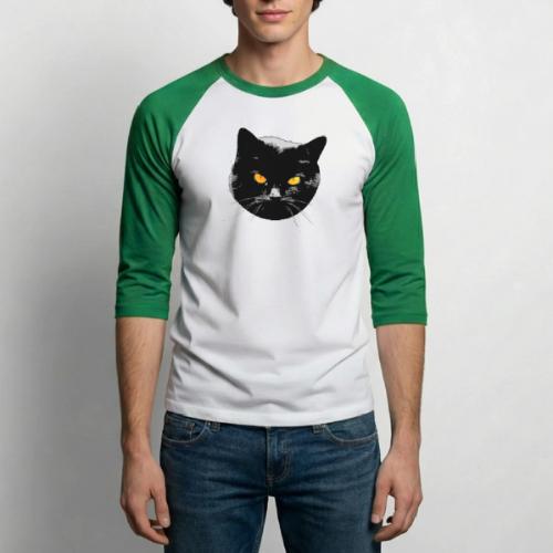 Black Cat - Unisex Baseball T-Shirt