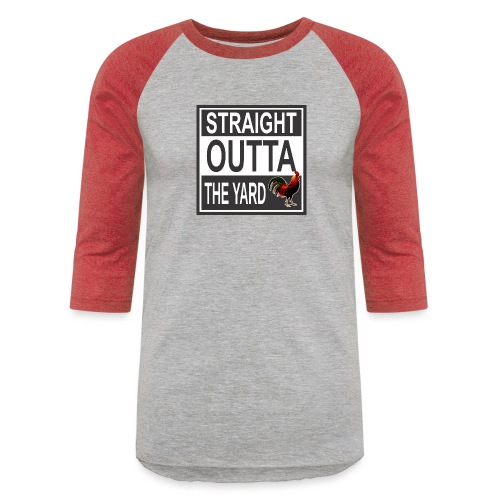 Straight outta Yard ROOster - Unisex Baseball T-Shirt