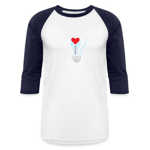 FUMCSD Heart Light Bulb - White Lines - Unisex Baseball T-Shirt