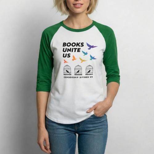 Books Unite Us - Unisex Baseball T-Shirt