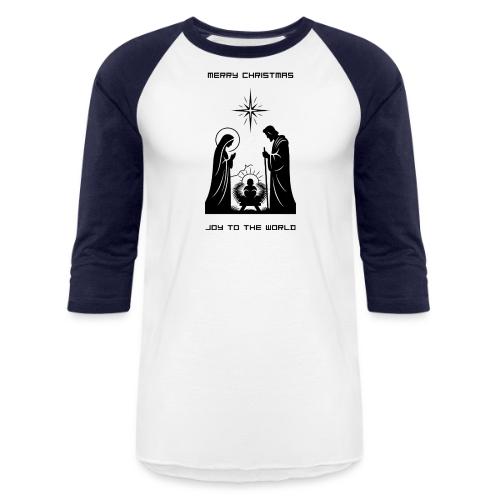 Joy to the World T-Shirt | Minimalist Nativity - Unisex Baseball T-Shirt