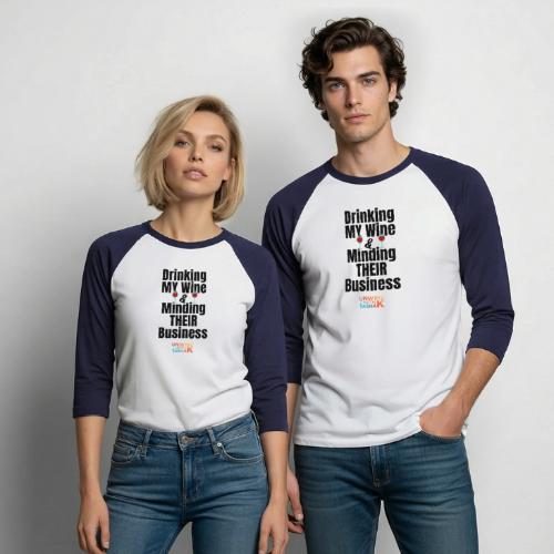 Drinking my wine black - Unisex Baseball T-Shirt