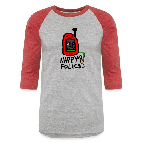 NAPPY9 FOLICS LOGO RBG - Unisex Baseball T-Shirt