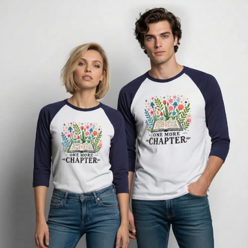 One More Chapter - Book Lover's Addiction - Unisex Baseball T-Shirt
