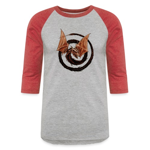 Spiral Dragon - Unisex Baseball T-Shirt