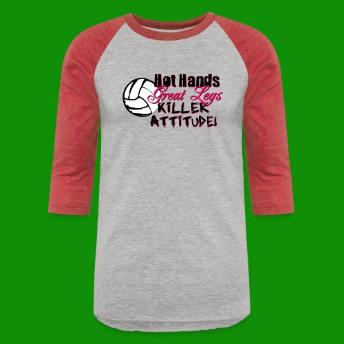 Hot Hands Volleyball - Unisex Baseball T-Shirt