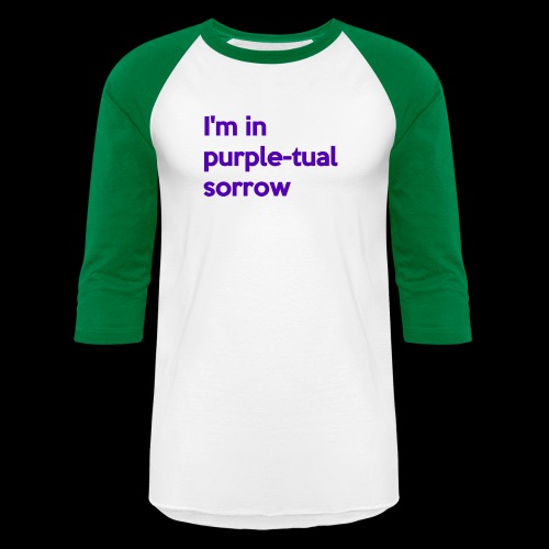 Purple-tual sorrow - Unisex Baseball T-Shirt
