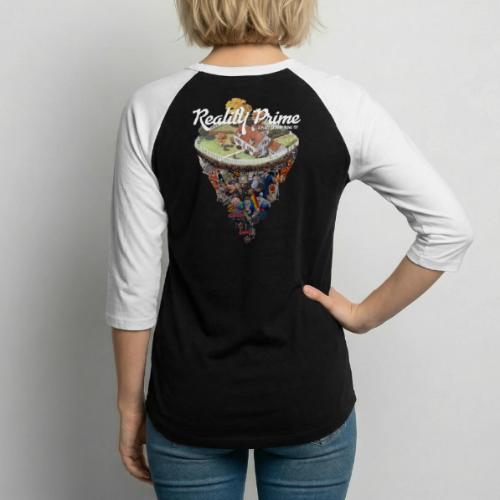 Reality Prime (On Color, Back Design) - Unisex Baseball T-Shirt