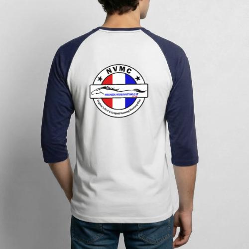 Circle logo on white with black border - Unisex Baseball T-Shirt