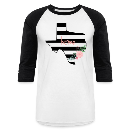 StripeFlowerTexas png - Unisex Baseball T-Shirt