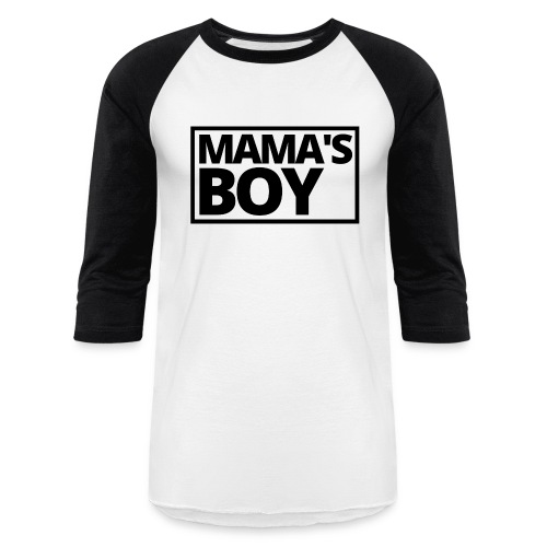 MAMA's Boy (Black Stamp Version) - Unisex Baseball T-Shirt