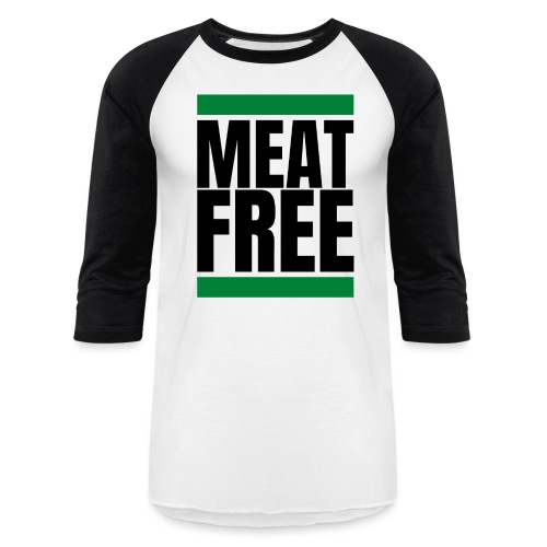 MEAT FREE | Vegan Bodybuilding Vegan Straight Edge - Unisex Baseball T-Shirt