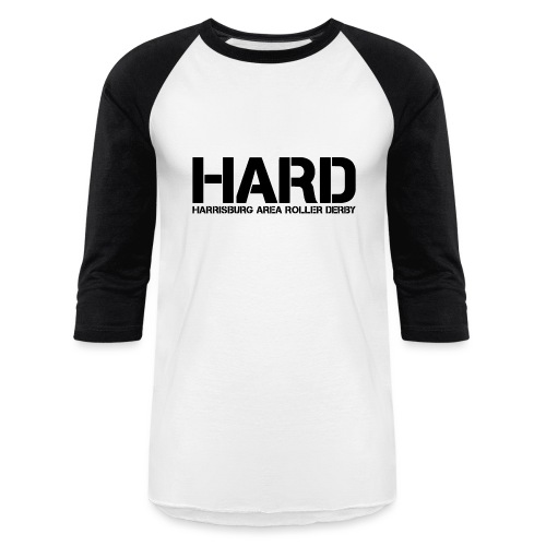 HARD Text Black - Unisex Baseball T-Shirt