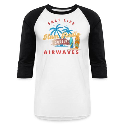 Ham Radio Beach Palm Tree Retro Classic T Shirt - Unisex Baseball T-Shirt