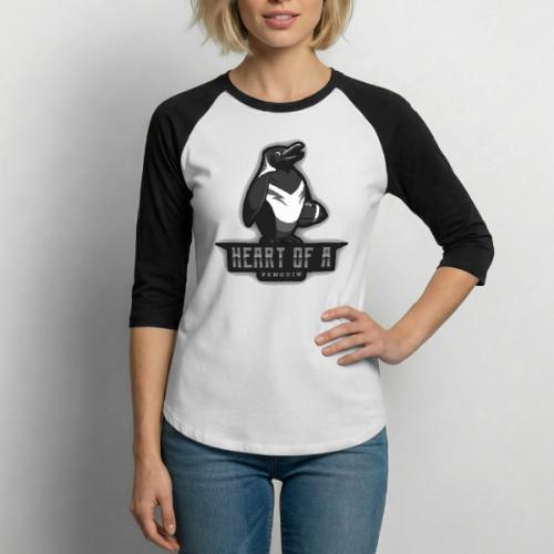 Heart Of A Penguin - Unisex Baseball T-Shirt