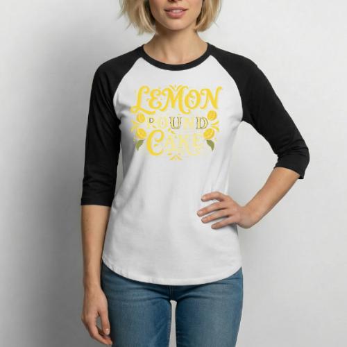 Lemon Pound Cake Vintage Flourish - Unisex Baseball T-Shirt