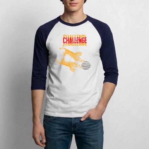 Double tiger fashion, jungle feline animals. - Unisex Baseball T-Shirt