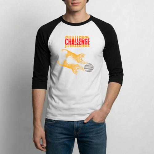 Double tiger fashion, jungle feline animals. - Unisex Baseball T-Shirt