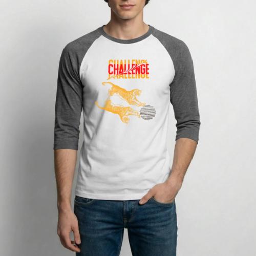 Double tiger fashion, jungle feline animals. - Unisex Baseball T-Shirt