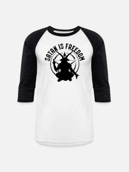 Satanist - Unisex Baseball T-Shirt - white/black