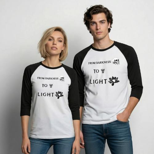 From Darkness To Light - Unisex Baseball T-Shirt