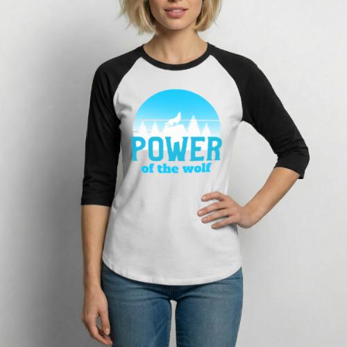 Power Of The Wolf - Unisex Baseball T-Shirt