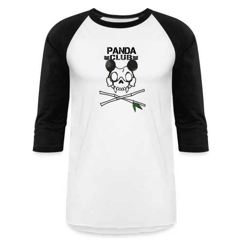 black letter panda club - Unisex Baseball T-Shirt