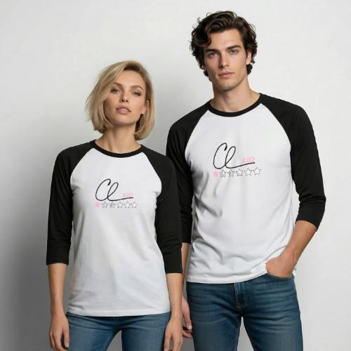 CL KID Logo (Pink) - Unisex Baseball T-Shirt