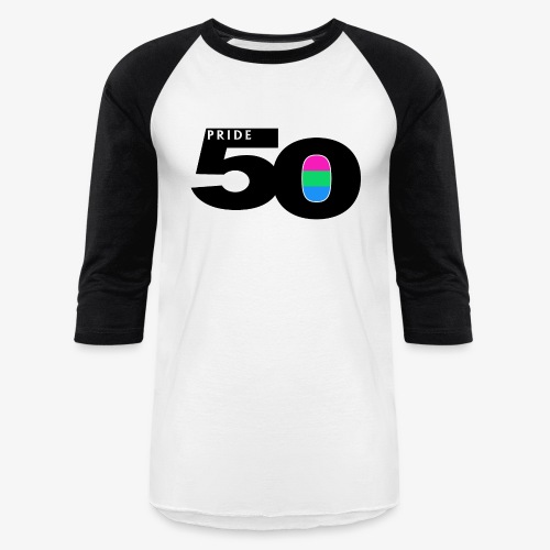 50 Pride Polysexual Pride Flag - Unisex Baseball T-Shirt