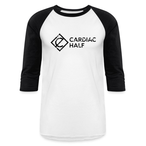 Cardiac Half Black Logo - Unisex Baseball T-Shirt