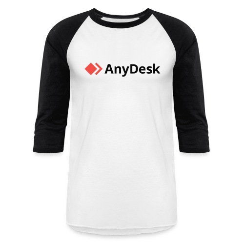 AnyDesk Black Logo - Unisex Baseball T-Shirt